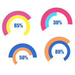 Colorful financial and marketing business charts. data financial graph and diagram. Business data graphs