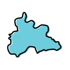 Centre administrative region of Burkina Faso vector map