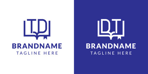 Letter DT and TD Book Logo, suitable for business related to book with DT or TD initials