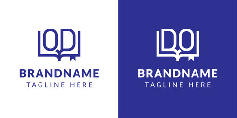 Obraz premium Letter DO and OD Book Logo, suitable for business related to book with DO or OD initials