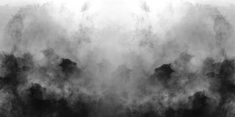 Delicate Haze of White Mist Floating on a Transparent Canvas. Mesmerizing Grey Smoke in a Horizontal Web Banner or Wallpaper.