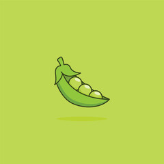 vegetables peas illustration