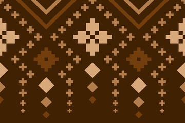 Nature vintages cross stitch traditional ethnic pattern paisley flower Ikat background abstract Aztec African Indonesian Indian seamless pattern for fabric print cloth dress carpet curtains and sarong