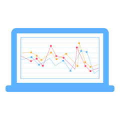 Colorful financial and marketing business charts. data financial graph and diagram. Business data graphs