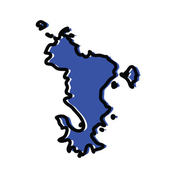 Mayotte island of Comoron map design