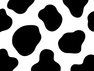 Black And White Cow Print Pattern Background Wallpaper