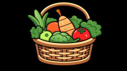 Icon of vegetable basket
