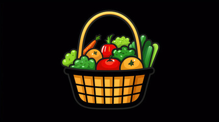 Icon of vegetable basket