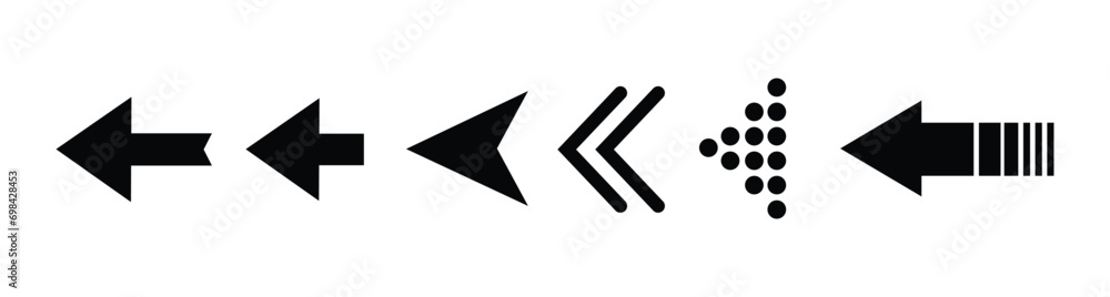 Poster arrows big black set icons. arrow vector collection. arrow icon. arrow. cursor. modern simple arrows