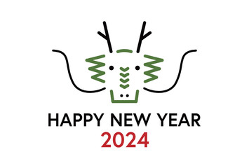 2024　年賀状　辰