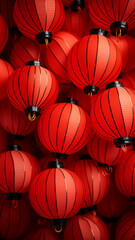 Fototapeta na wymiar Chinese concept of red lantern decoration with a blurred glitter background.