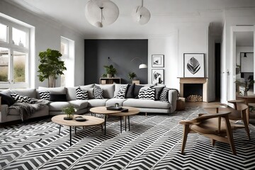 Monochrome living room 
