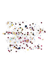 Nail polish with glitter isolated on a transparent background.