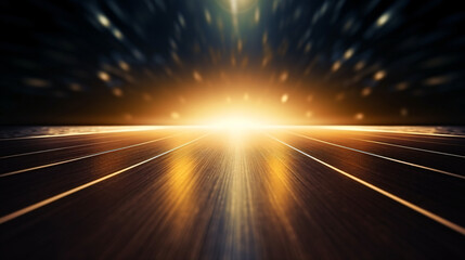 Road and effect light background for advertising - obrazy, fototapety, plakaty