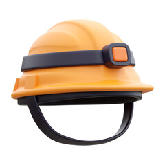 orange helmet construction 3d render