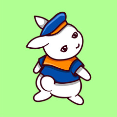 Bunny in schoolboy clothes