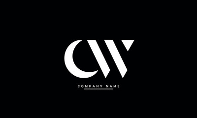 CW, WC, C, W Abstract Letters Logo Monogram