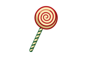 Sweet Lollipop Candy Christmas Sticker