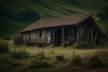 old abandoned barn
