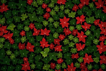 red and green leaves