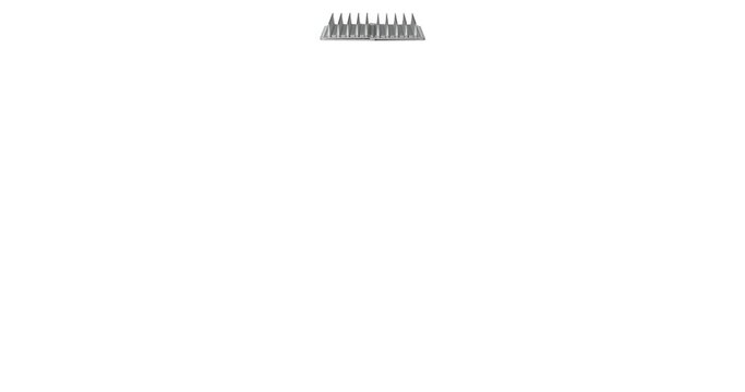 Spike strip scissor mechanism animation from front view - 3D animation seamlessly loopable