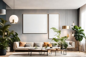 modern living room with furniture