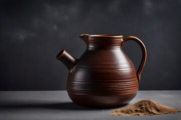 jug on a black background