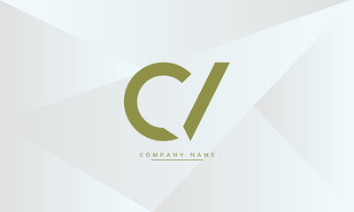 CV, VC, C, V Abstract Letters Logo Monogram