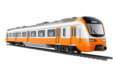 A Train of Oranges isolated on transparent Background