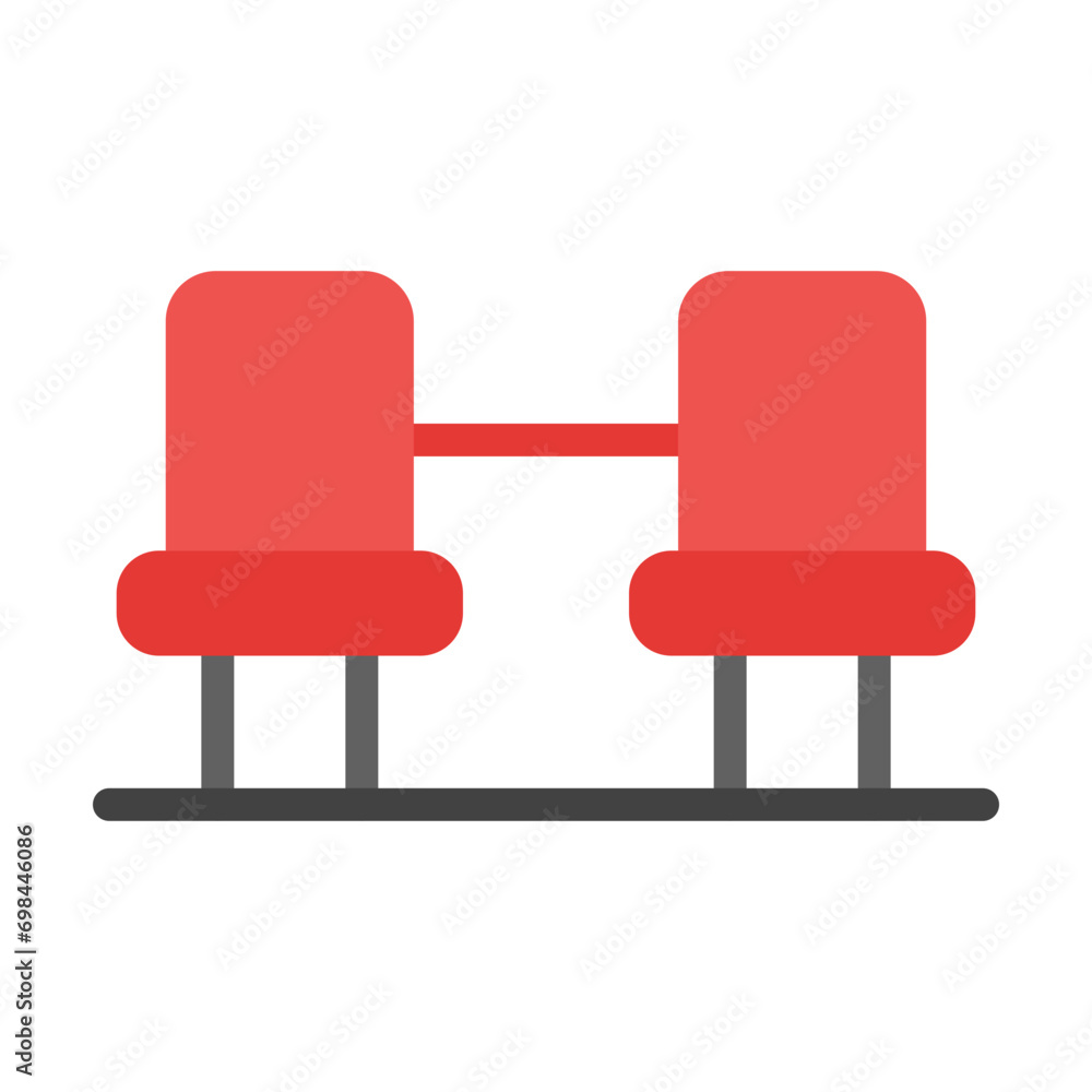 Wall mural seating vector flat icon design