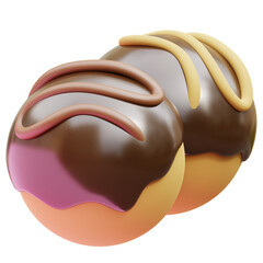 Chocolate Ball 3D Illustration