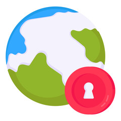 Modern design icon of global security

