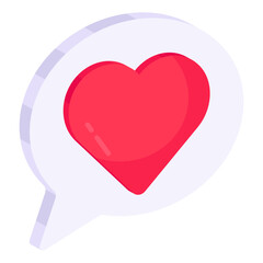 A perfect design icon of love chat

