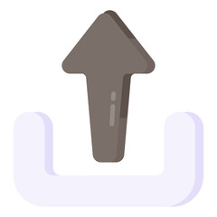 Creative design icon of upload arrow 

