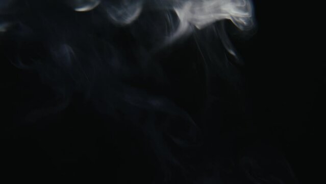 Smoke rising in frame on a black background.  6 frames per second step printing effect to make the image ethereal.