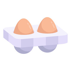 Modern design icon of egg tray 

