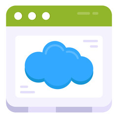 Modern design icon of cloud website

