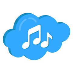An icon design of cloud music

