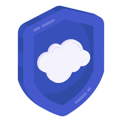 Editable design icon of cloud security

