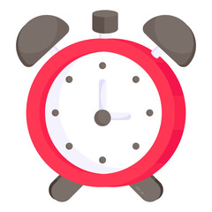 An icon design of alarm clock 

