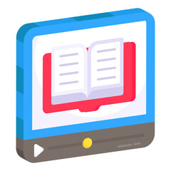 Trendy design icon of electronic book 


