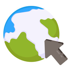 Premium download icon of global cursor 

