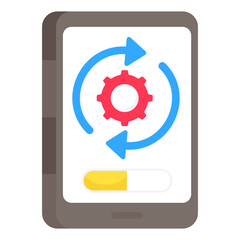 An icon design of mobile setting 

