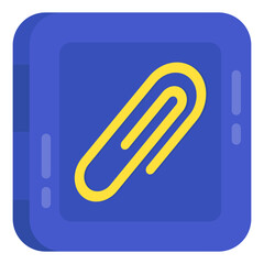       Editable flat design vector of paperclip

