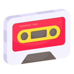 An icon design of cassette 

