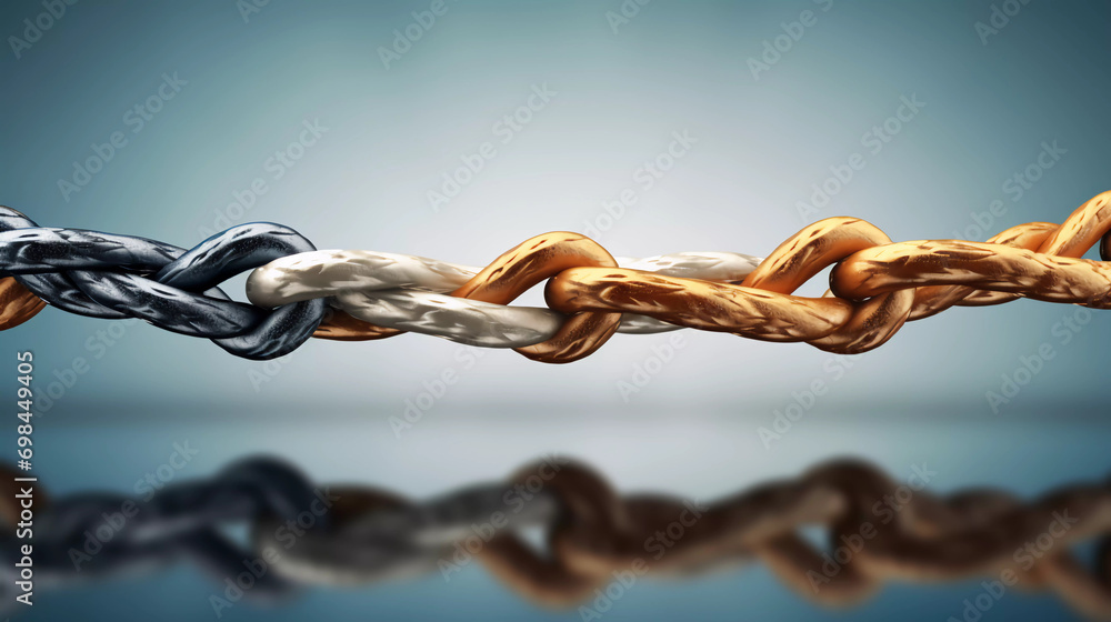 Aufkleber collective effort integration and unity with teamwork concept as a business metaphor for joining a p