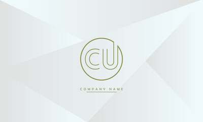 CU, UC, C, U Abstract Letters Logo Monogram