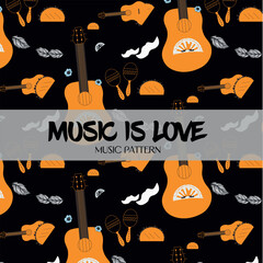 Music background pattern design, pattern vector texture background