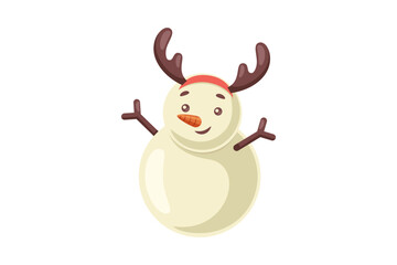 Cute Snowman Christmas Sticker Design
