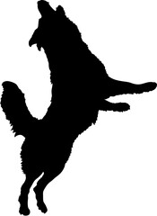 Dog Dog jumping silhouette Breeds Bundle Dogs on the move. Dogs in different poses.
The dog jumps, the dog runs. The dog is sitting. The dog is lying down. The dog is playing
